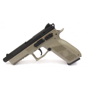 KJ WORKS CZ P-09 DUTY (ASG LICENSED) WITH 14MM CCW THREAD BARREL - GAS VERSION (BK)